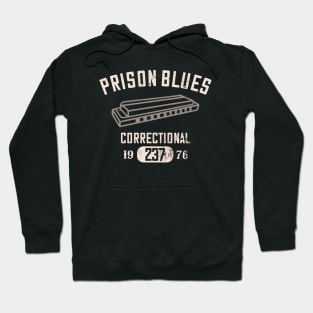 Prison Blues Harmonica distressed Hoodie